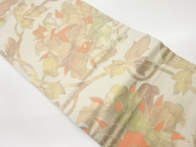 花唐草模様織出し名古屋帯